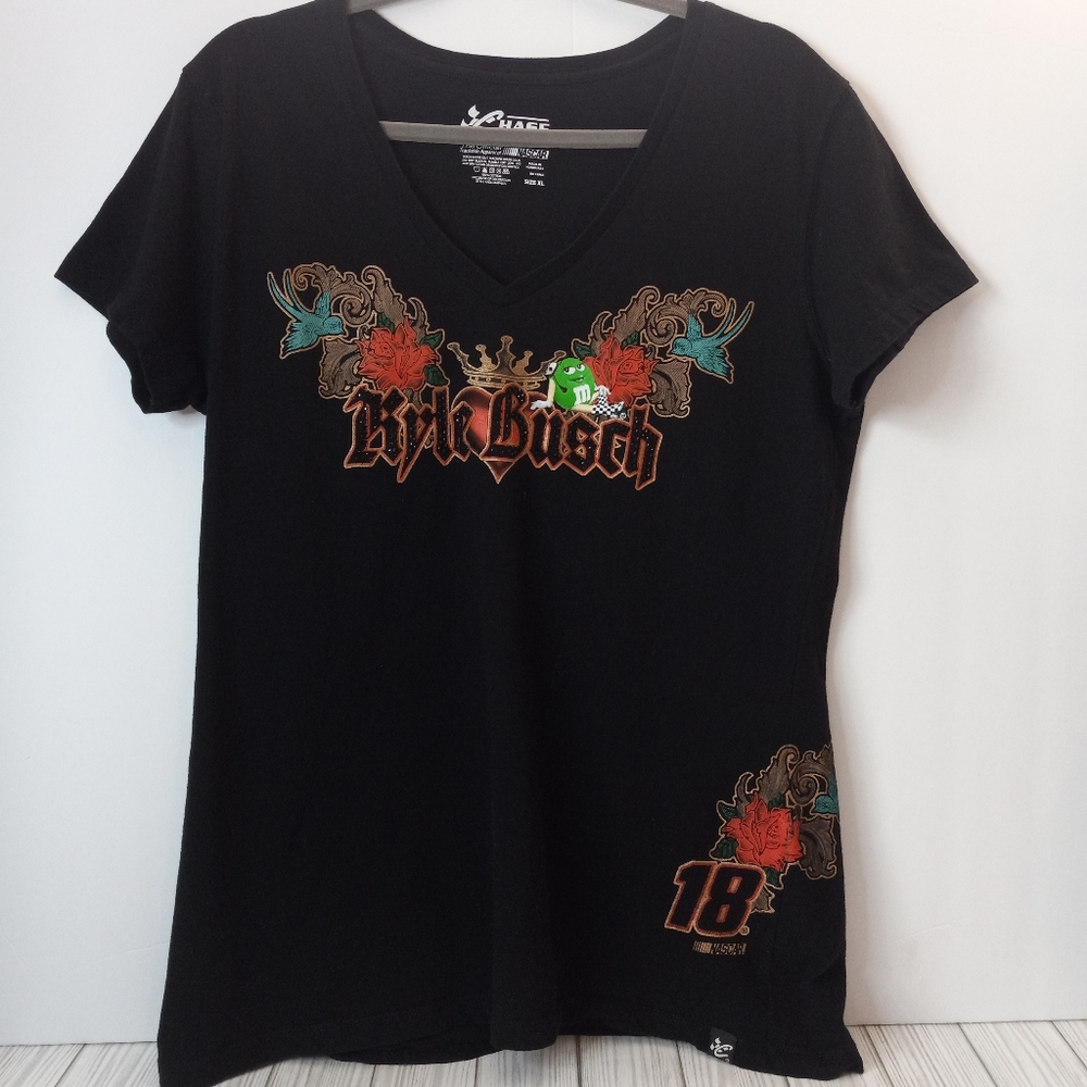 Chase Authentics Kyle Busch Nascar Racing Rhinestone Tee